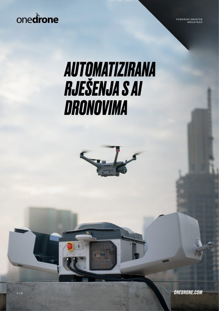 Naslovnica brošure Automatizirana rješenja s AI dronovima (OneDrone)