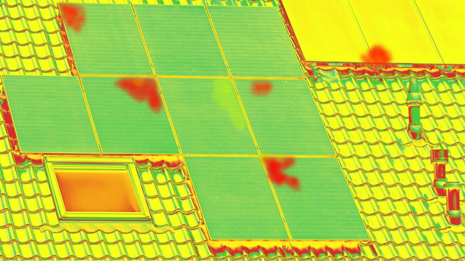 Thermographic,Inspection,Of,Photovoltaic,Systems,On,A,Roof,By,The